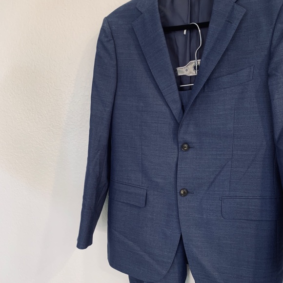 SUITSUPPLY Suit Mens 38R 33x29.5" Brescia Napoli Single Breasted Pure Wool Blue - Picture 6 of 16